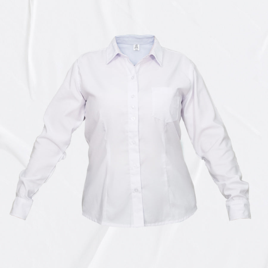 Blusa manga larga Oxford mujer