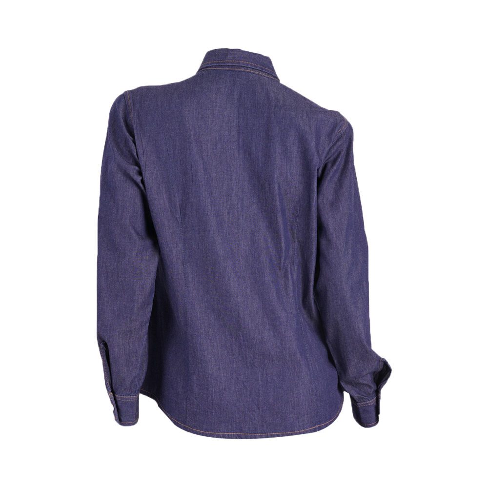 Blusa índigo liviano manga larga mujer