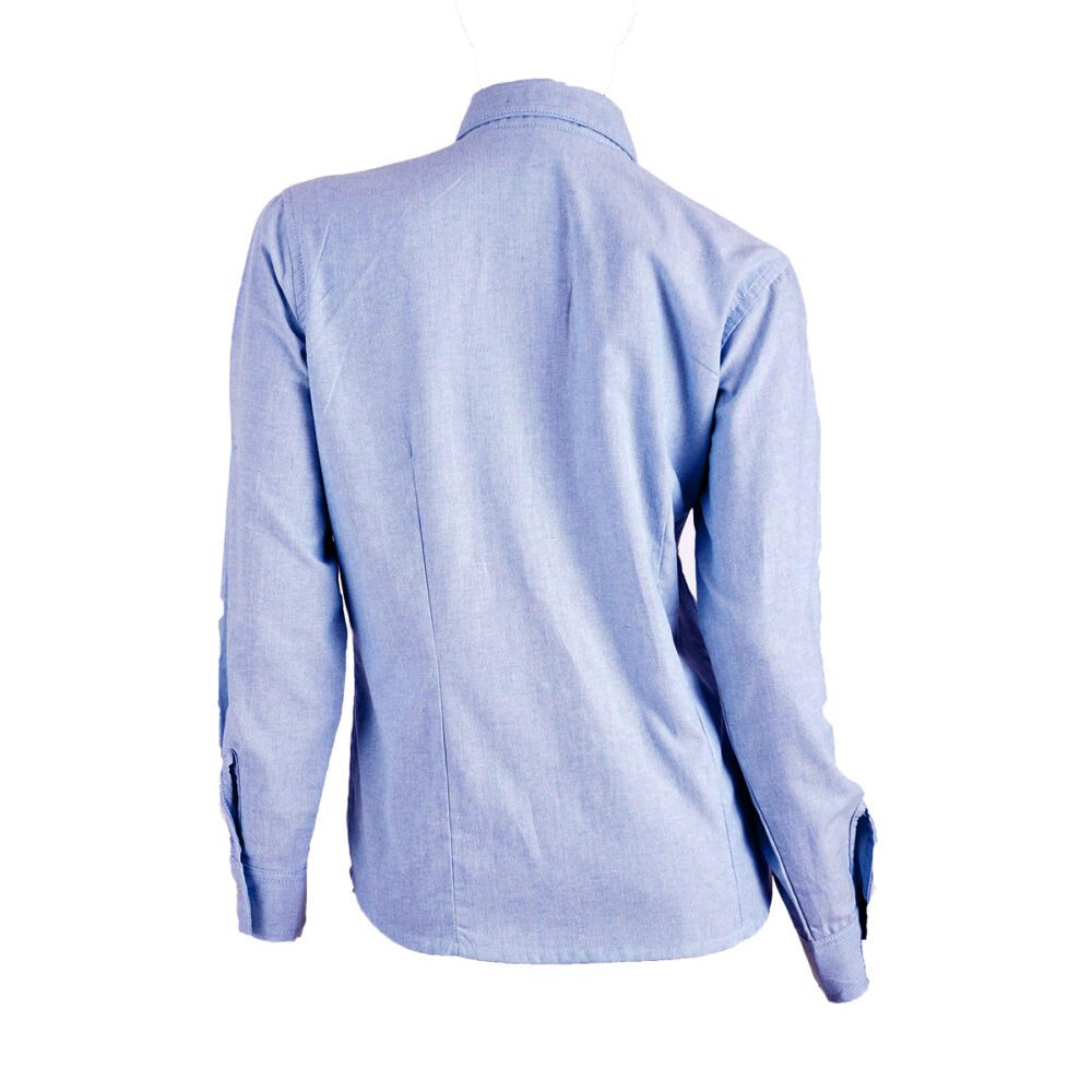 Blusa manga larga Oxford mujer