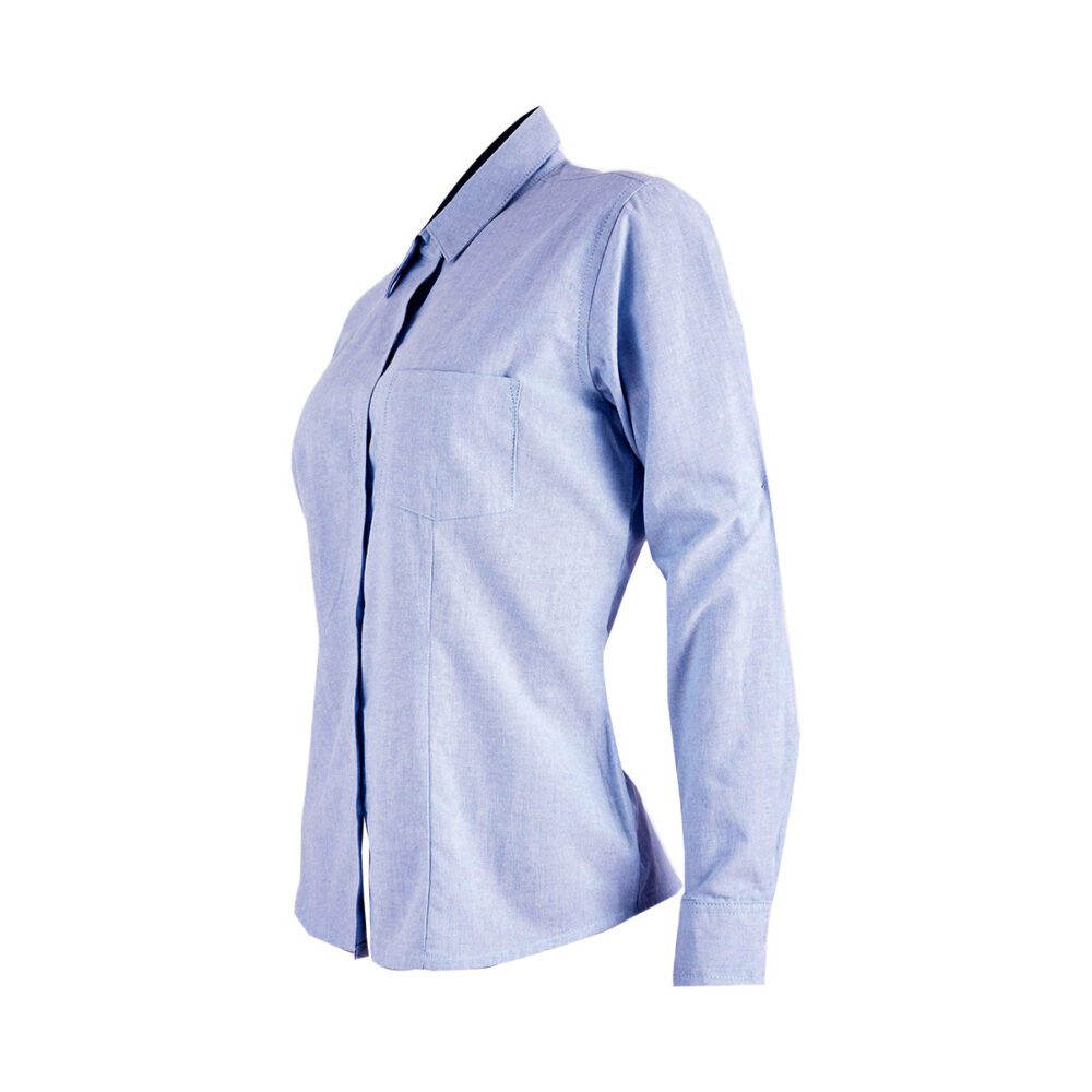 Blusa manga larga Oxford mujer