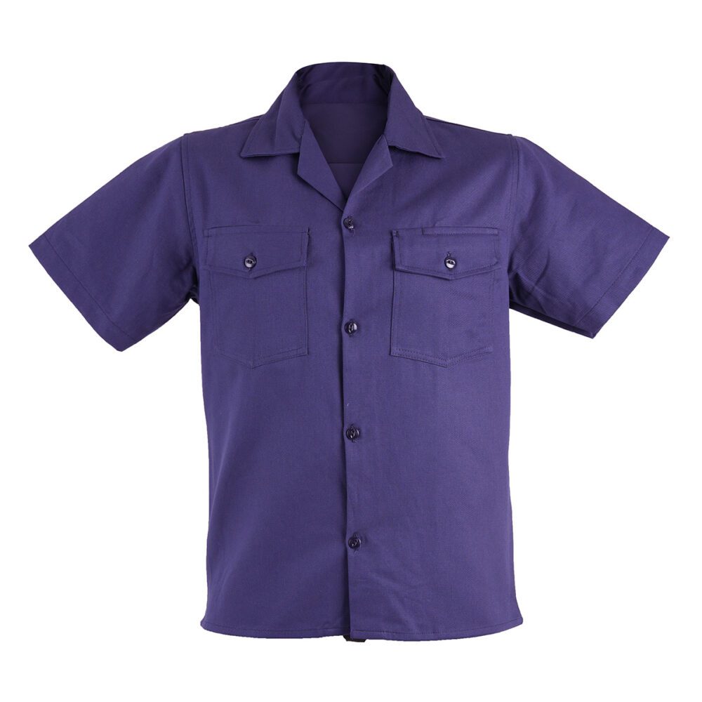 Camisa dril manga corta Azul