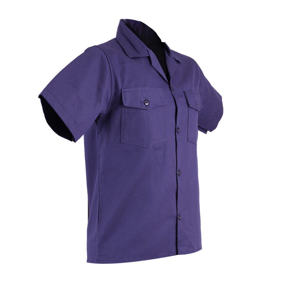 Camisa dril manga corta Azul