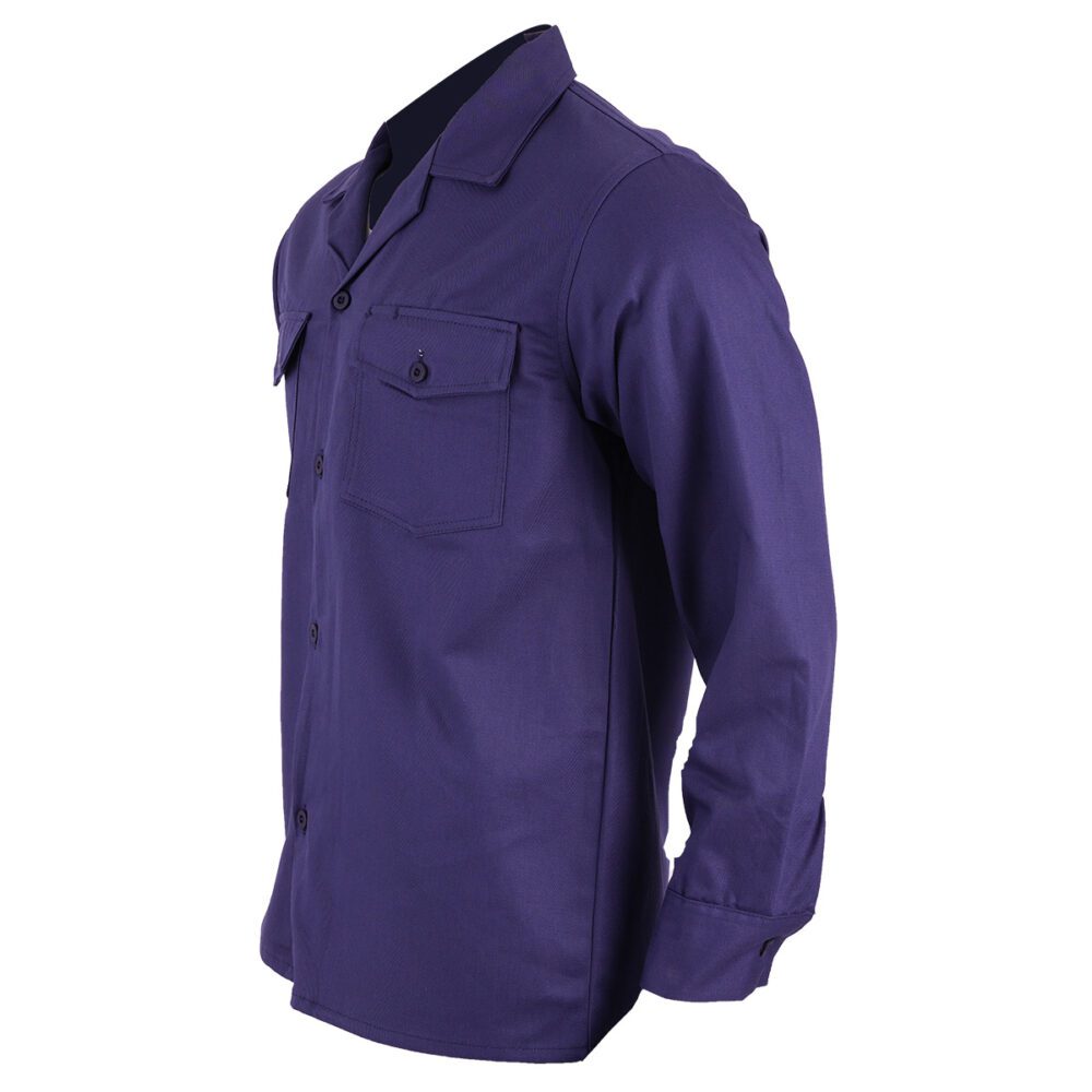 Camisa dril manga larga Azul