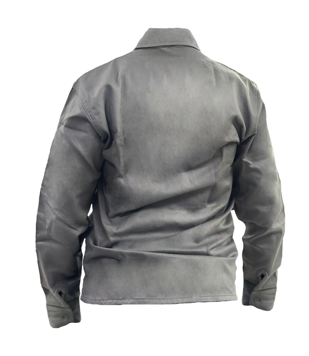 Camisa dril manga larga gris
